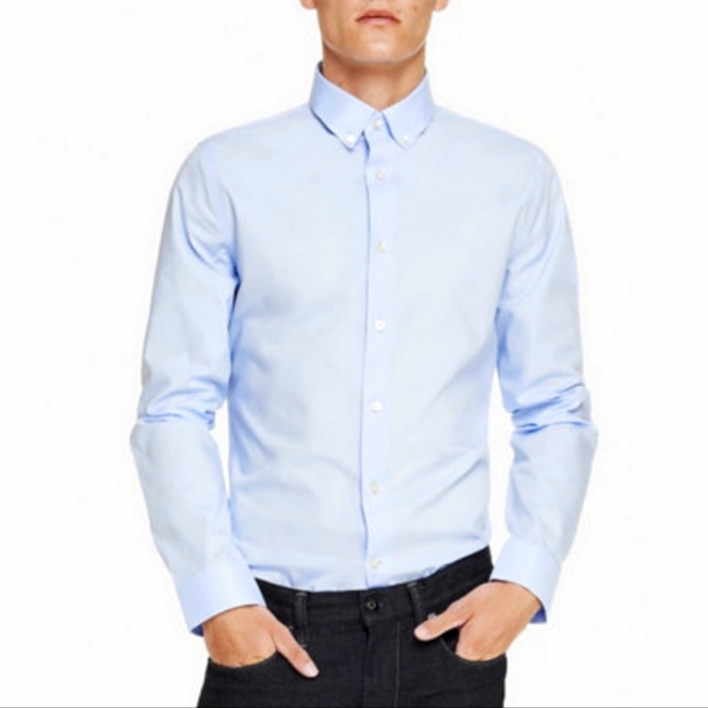 Express performance slim fit button down shirt Large